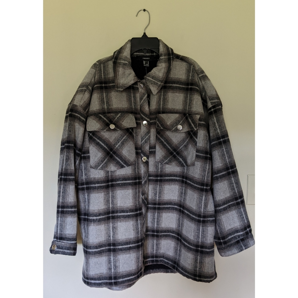 Forever 21 plaid shirt jacket